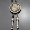 Vintage Indian Cowboy Dome Leather Rodeo Western  Bolo Bola Tie Necktie Jewelry  New