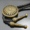Vintage Indian Cowboy Dome Leather Rodeo Western  Bolo Bola Tie Necktie Jewelry  New