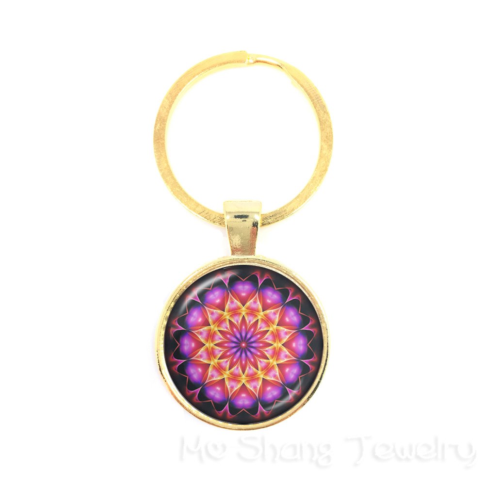 Vintage Jewelry Mandala Keychain Henna Keychains OM Symbol Buddhism Zen Online Shopping India 2020 Fashion Gift