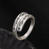 Vintage Jewelry Retro 100% 990 Sterling Silver Handmade Indian Pattern Ring For Women Open Cuff Ladies Rings