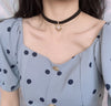 Vintage Kpop Velvet Black Choker Love Heart Pendant Imitation Pearls Short Chain Necklace for Women Girls Gifts Party