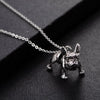 Vintage Ladybug Dog Necklace Pocket Punk Jewelry Necklace Metal Miracle Gothic Rabbit Bunny Kwami Pendant Comic Cat Kid Gift