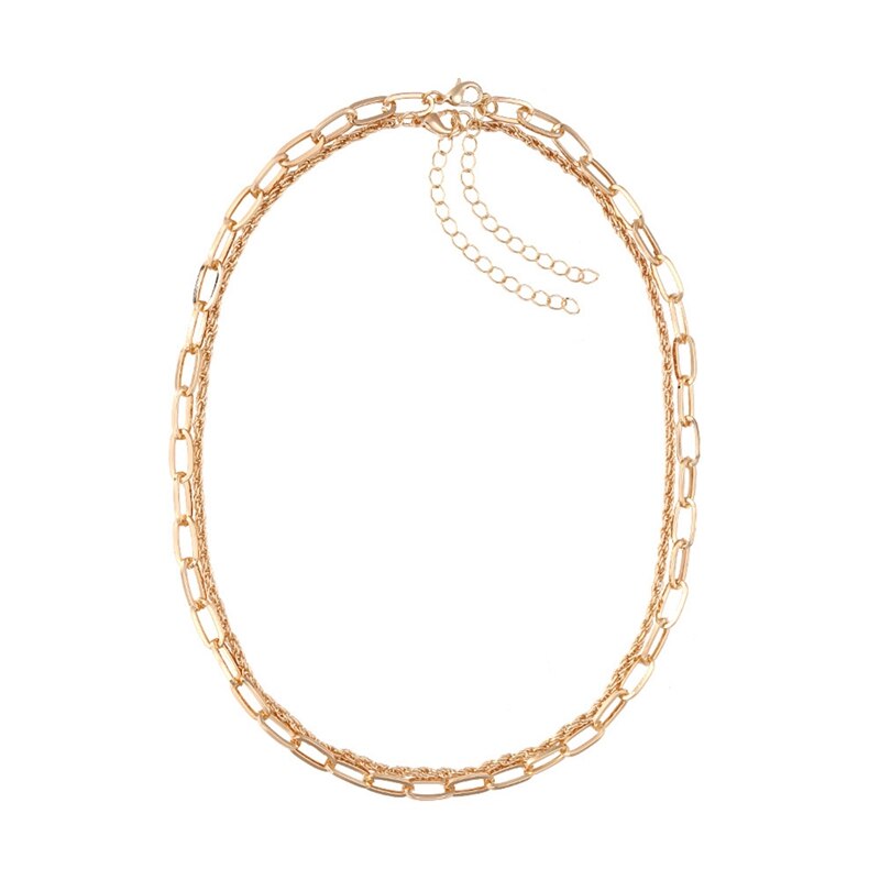 Vintage Long Gothic Layered Chain Necklace Women Trendy Punk Hip Hop Choker Necklace Jewelry Gifts