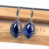 Vintage Long Silver Earrings Ruby Leaf 925 Sterling Silver Earrings for Women Wedding Party Silver Earrings 2020 Fine Jewelry