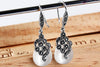 Vintage Long Silver Earrings Women Drop Water Garnet 925 Silver Earrings Engagement Party Tibetan Silver Earrings 2020 Jewelry