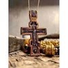 Vintage Men's Christian Jesus Cross Pendant Necklace Retro Gothic Punk Horror Skull Necklace Fashoion Men's Religious Jewelry