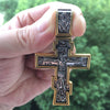 Vintage Men's Christian Jesus Cross Pendant Necklace Retro Gothic Punk Horror Skull Necklace Fashoion Men's Religious Jewelry