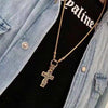 Vintage Men's Christian Jesus Cross Pendant Necklace Retro Gothic Punk Horror Skull Necklace Fashoion Men's Religious Jewelry