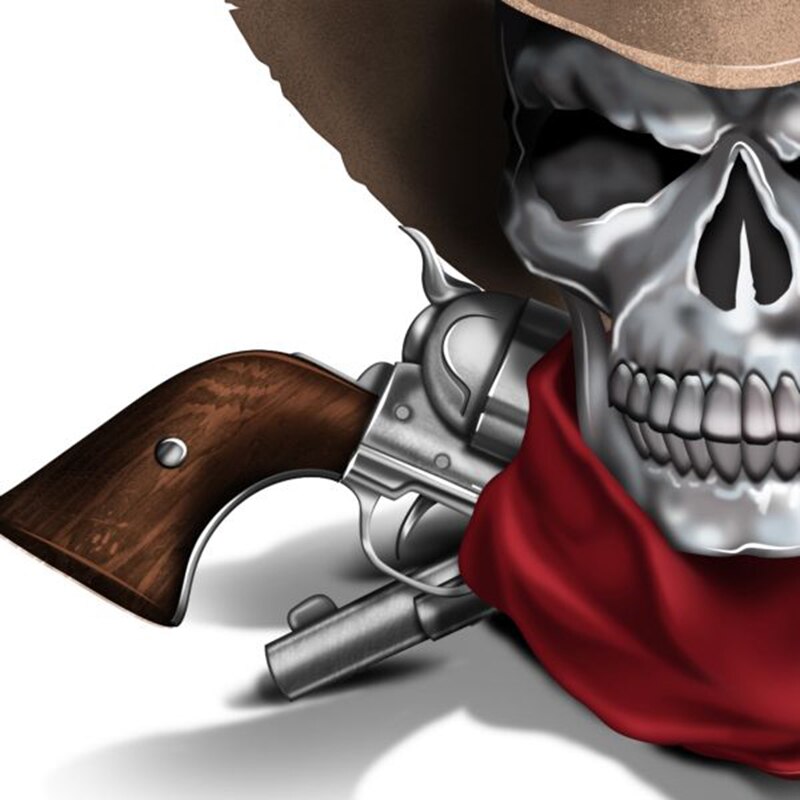 Vintage Men's Gothic Punk Cowboy Hat Skull Pendant Necklace HipHop Men's Rock Biker Party Jewelry