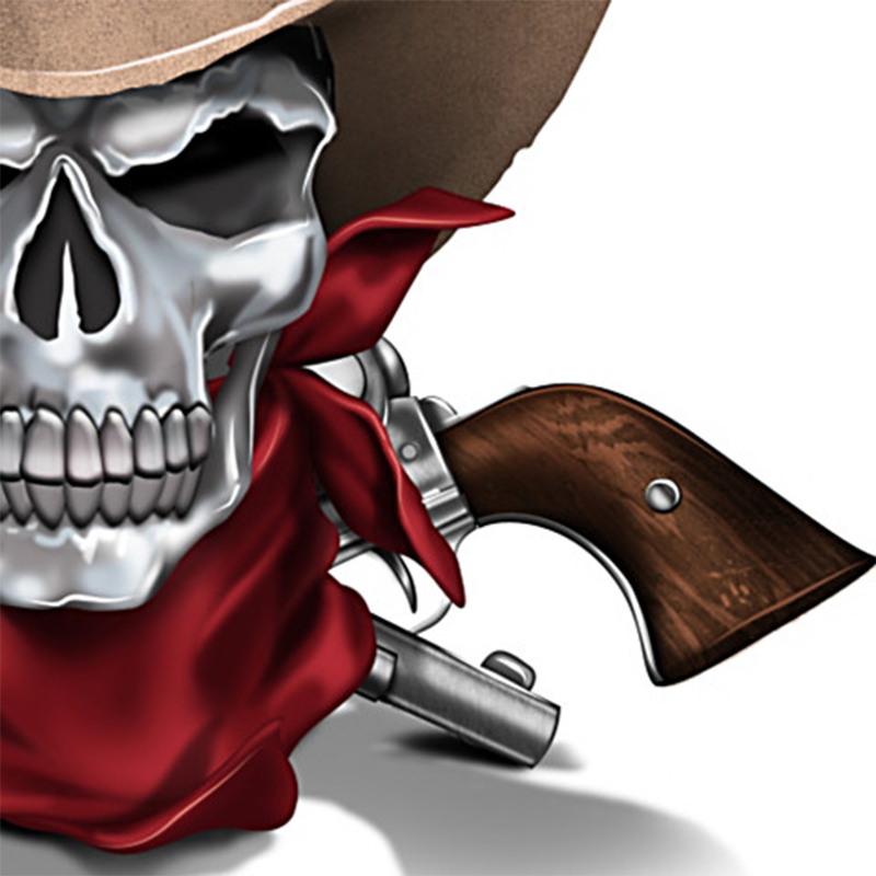 Vintage Men's Gothic Punk Cowboy Hat Skull Pendant Necklace HipHop Men's Rock Biker Party Jewelry