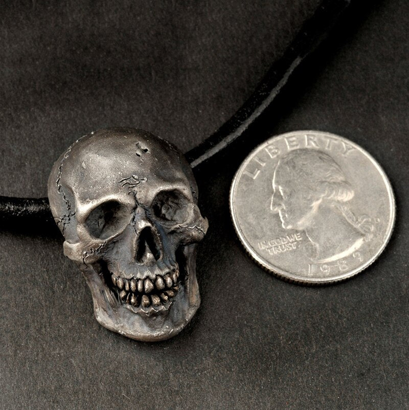 Vintage Men's Gothic Punk Skull Pendant Necklace Gothic Punk Viking Norse Rune Warrior Necklace HipHop Rock Biker Party Jewelry