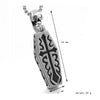 Vintage Men's Stainless Steel Steampunk Coffin Vampire Skull Skeleton Pendant Necklace Gothic Punk Rock Biker Jewelry Gift