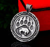 Vintage Men's Stainless steel Viking Norse Bear Paw and head Animal Pendant Necklace Party Jewelry Gifts