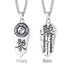 Vintage Mens Yin Yang Symbol Exorcism Necklace Stainless Steel Demon Protection Ghost Hunter Pendant Male Jewelry