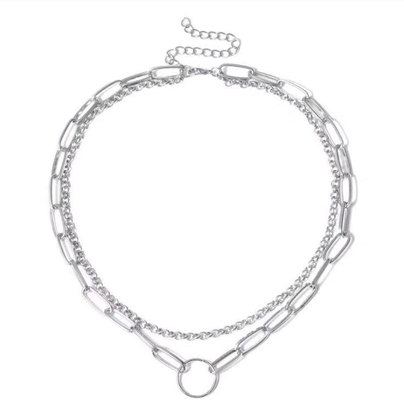 Vintage Multilayer Gold Color Neck Chain Choker Necklaces for Women Punk Metal Charm Choker Necklace 2021 Trend Jewelry Collares