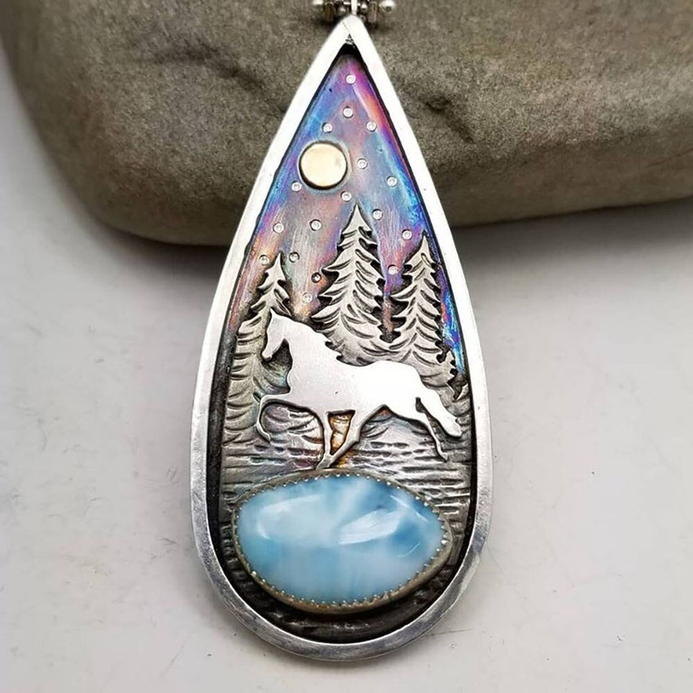 Vintage Mushroom Necklace Men's Women's Hip Hop Punk Enamel Animal Gem Pendant Exquisite Halloween Party Necklace Jewelry