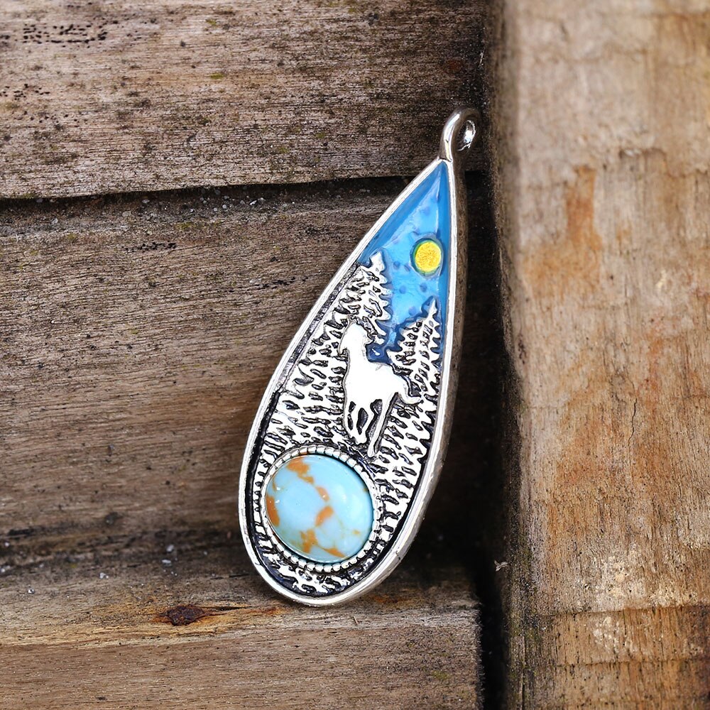 Vintage Mushroom Necklace Men's Women's Hip Hop Punk Enamel Animal Gem Pendant Exquisite Halloween Party Necklace Jewelry