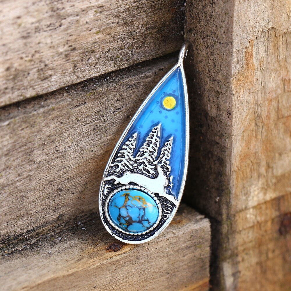 Vintage Mushroom Necklace Men's Women's Hip Hop Punk Enamel Animal Gem Pendant Exquisite Halloween Party Necklace Jewelry