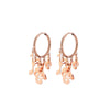 Vintage Music Note Earrings for Women Geometric Circle Rose Gold Tassel Dangle Ear Clip Hoop Earring Stainless Steel Jewelry New