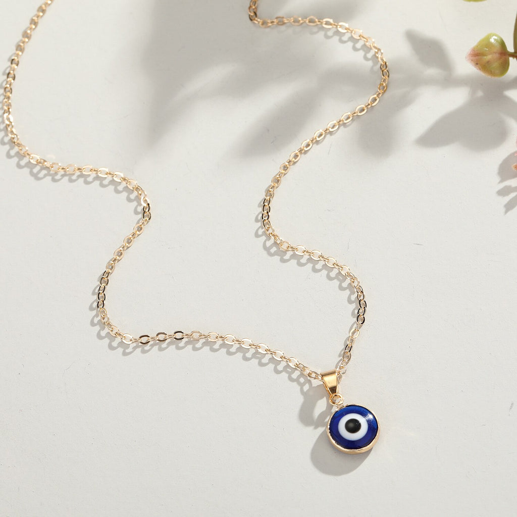 Vintage Necklace Pendant For Women Turkey Blue Eye Accessories 2021 Gift Eye Of The Devil Clavicle Chain