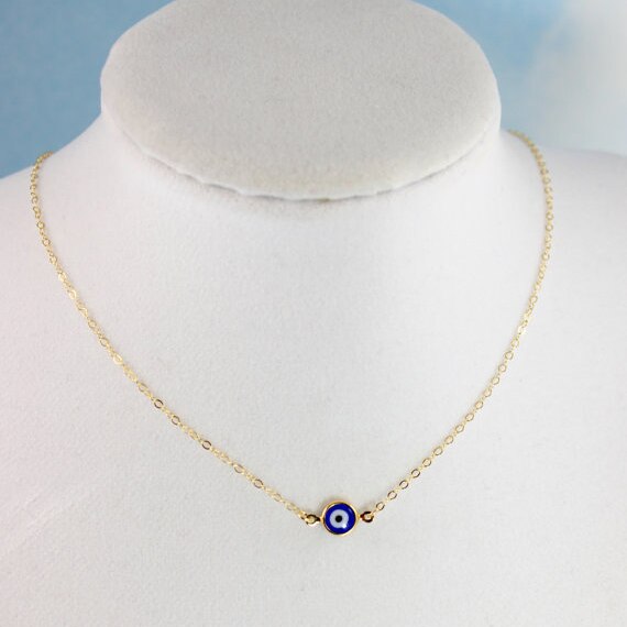 Vintage Necklace Pendant For Women Turkey Blue Eye Accessories 2021 Gift Eye Of The Devil Clavicle Chain