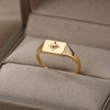 Vintage North Star Rings For Women Stainless Steel Stacking Polaris Ring Wedding Band Statement Couple Jewelry anillos mujer