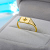 Vintage North Star Rings For Women Stainless Steel Stacking Polaris Ring Wedding Band Statement Couple Jewelry anillos mujer