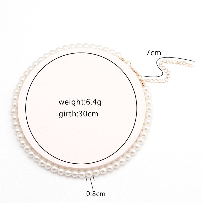 Vintage Pearl Necklace Elegant White Imitation Pearl Choker Necklaces Wedding Party Accessories Jewelry for Women Gift