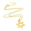 Vintage Pentagram Necklace Pendant Religious Supernatural Necklace Jewish Shield Star of David Jewelry Statement Satan Charm