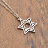 Vintage Pentagram Necklace Pendant Religious Supernatural Necklace Jewish Shield Star of David Jewelry Statement Satan Charm