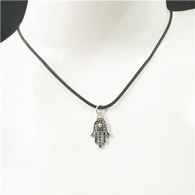 Vintage Punk Silver Color Necklace Unique Hollow Alloy Pendant Necklace For Man Women Trendy Neck Accessories Fashion Jewelry