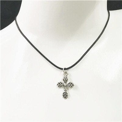 Vintage Punk Silver Color Necklace Unique Hollow Alloy Pendant Necklace For Man Women Trendy Neck Accessories Fashion Jewelry