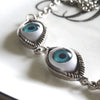 Vintage Punk Turkish Devil Evil Eyes Pendant Necklace BFF Steampunk Choker Lucky Gift For Women Witch Gothic Jewelry Fashion