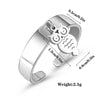 Vintage Punk Unisex Owl Pendant Rings For Men Women Adjustable Simple Jewelry Stainless Steel Classic Ring Gift  Accessories
