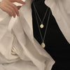 Vintage Retro Round Portrait Coin Pendant Necklace Statement Charm Ethnic multilaye Necklace For Female Punk Gold Gift collares