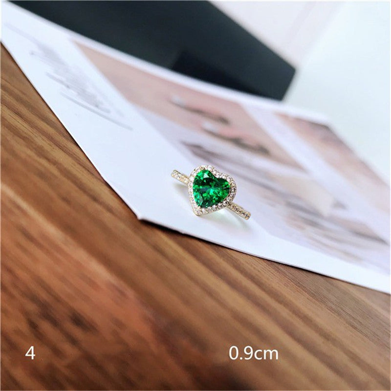 Vintage Rings For Women S925 Sterling Silver Emerald Green Gemstone Adjustable Ring Gold Bridal Wedding Fine Jewelry Accessories
