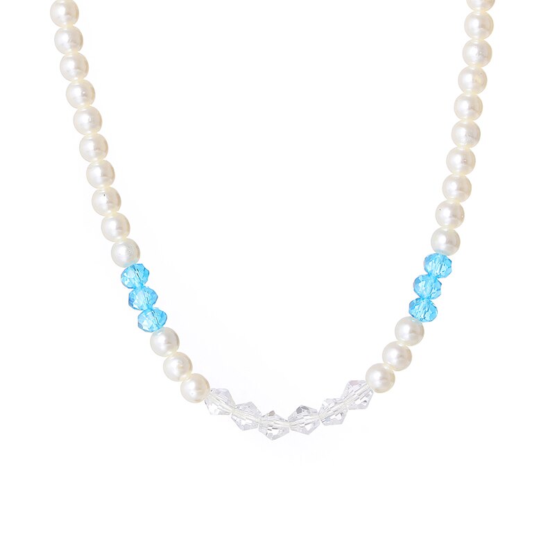 Vintage Round Simulate Pearl Necklace Women 2021 Temperament Handmade Strand Bead Necklace For Women Jewelry Gift