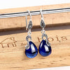Vintage S925 Silver Earrings for Women Blue Water Drop Tibetan Long Silver Earrings Patry Silver 925 Earrings 2020 Earrings