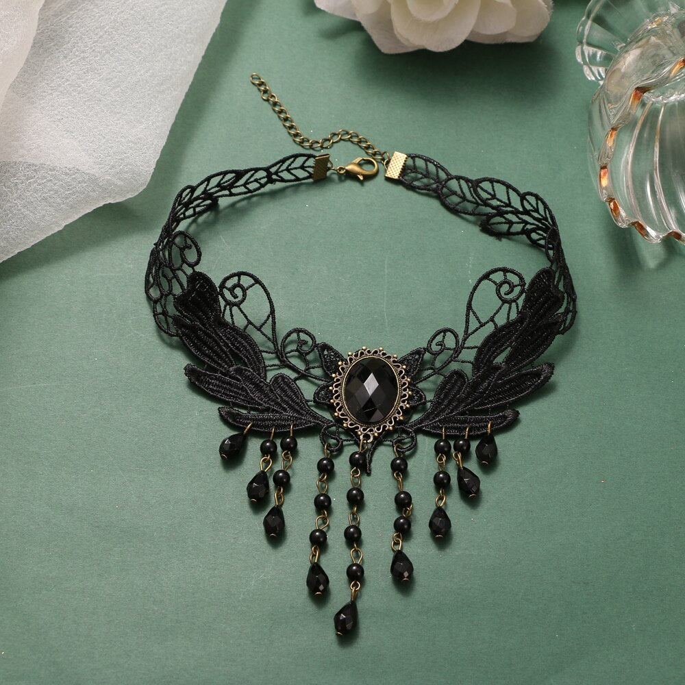 Vintage Sexy punk Choker Collar leather choker cosplay Gothic jewelry women Wedding necklace Harajuku accessories