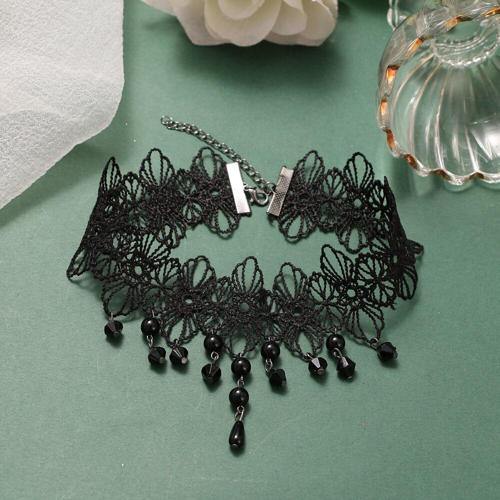 Vintage Sexy punk Choker Collar leather choker cosplay Gothic jewelry women Wedding necklace Harajuku accessories