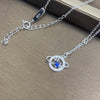 Vintage Shining Zircon Planet 925 Silver Necklaces Delicate Star Earth Universe Necklace Retro Party Wedding Women Jewelry Gift