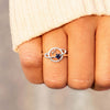 Vintage Shining Zircon Planet Rings Delicate 925 Silver Star Earth Universe Ring Necklace Retro Party Wedding Women Jewelry Gift