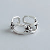 Vintage Silver Colour Chain Adjustable Ring Women  Designer Jewelry Gothic Punk Accessories  GaaBou Jewellery