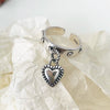Vintage Silver Heart Aesthetic Rings For Women  Designer Jewelry Accessories  Items Gift Female GaaBou