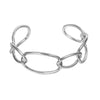 Vintage Simple Oval Circle Interlocking Bracelets&amp;Bangles For Woman Adjustable Rose Gold Silvery Open Bangle Jewelry