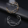 Vintage Simple Oval Circle Interlocking Bracelets&amp;Bangles For Woman Adjustable Rose Gold Silvery Open Bangle Jewelry