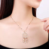Vintage Small Dream Catcher Pendant Necklace For Woman Gold Silvery Chain Clear Crystal Feather Chokers Female Jewelry