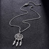 Vintage Small Dream Catcher Pendant Necklace For Woman Gold Silvery Chain Clear Crystal Feather Chokers Female Jewelry