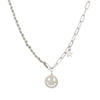 Vintage Smiling Face Necklace Chain Choker Stainless Steel Necklace For Women Men Geometric Double Necklaces For Women Jewelry