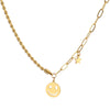 Vintage Smiling Face Necklace Chain Choker Stainless Steel Necklace For Women Men Geometric Double Necklaces For Women Jewelry